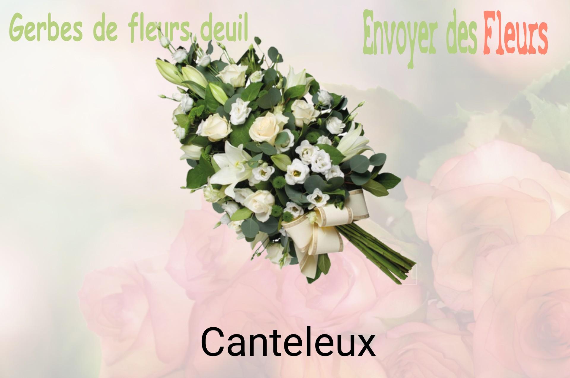 Gerbe de fleurs de deuil livrée à Canteleux